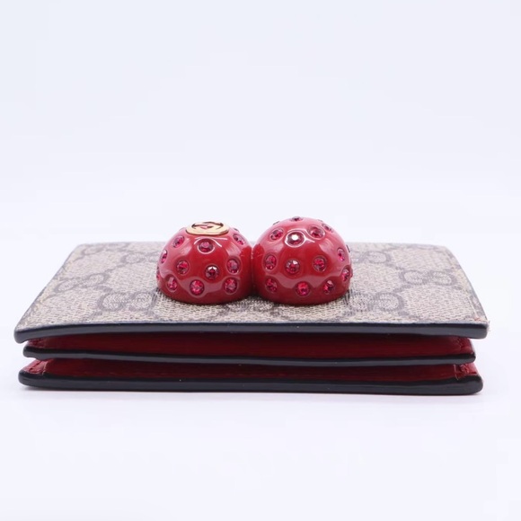 Gucci Beige and Red Cherry Wallet - Picture 3 of 3